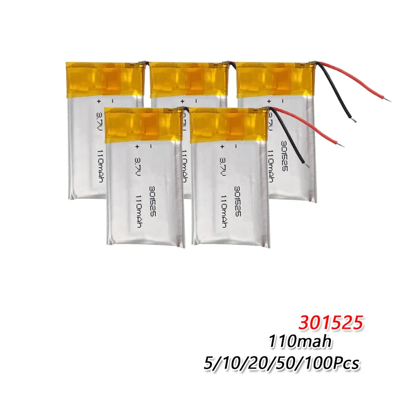 110mAh 3 7 V 301525 ithium полимерный аккумулятор для GPS PSP MP3 MP4 MP5 DVD маленькие игрушки