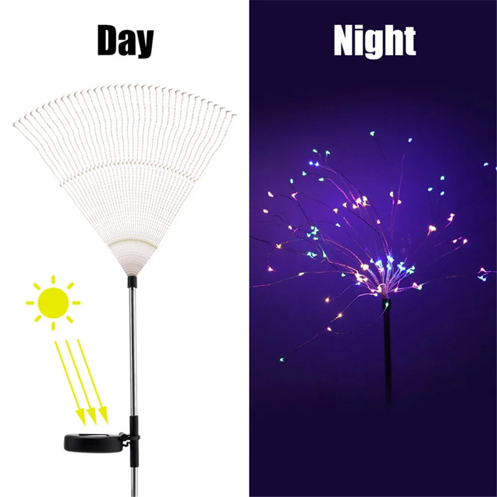 

Outdoor Solar Firework Lights Lawn Lights Christmas Lights LED Copper Wire Fairy Lights Party Decor Lamp Waterproof Garden Light