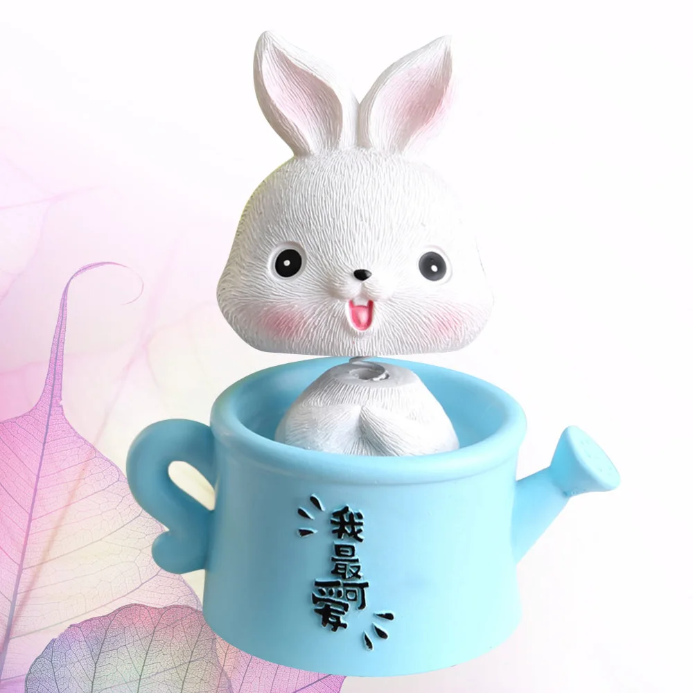 

1PC Adorable Rabbit Cake Decor Cartoon Rabbit Doll Cake Decorations Resin Rabbit Cake Decor Delicate Rabbit Crafts Creative