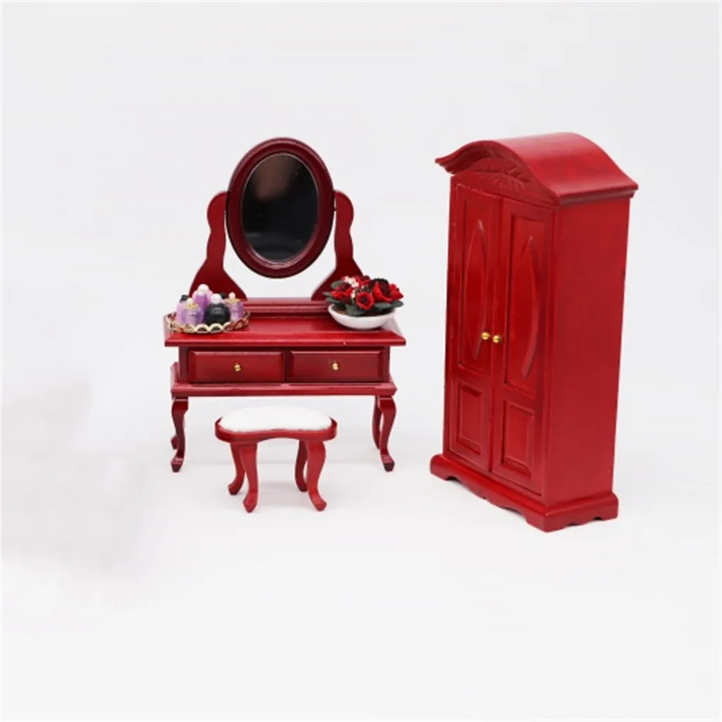 Мини-стул мини-туалетный столик 1:12 миниатюрная мебель для кукольного дома