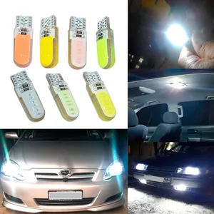 T10 W5W красный монолитный блок светодиодов силикагель водонепроницаемый 194 501 клиновидный светодиодный фонарь для чтения купольная лампа автомобильные парковочные лампы для Lada DC 12V