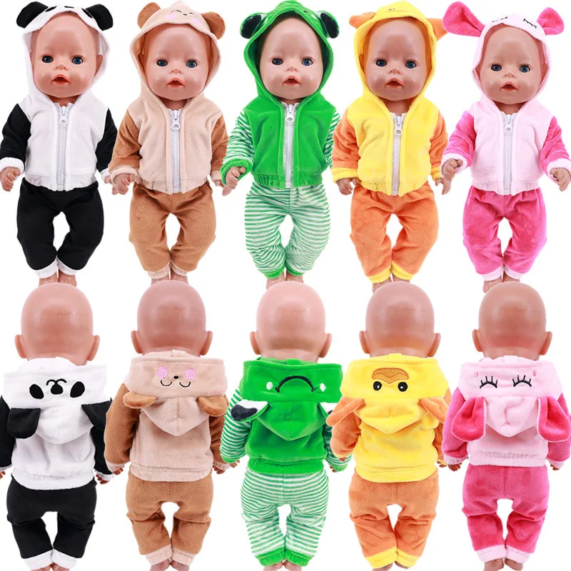 

Fit 18 inch 43cm Doll Clothes Accessories Born New baby Unicorn Mermaid Pajama Nightgown Crown Heart Suit For Baby Festival Gift