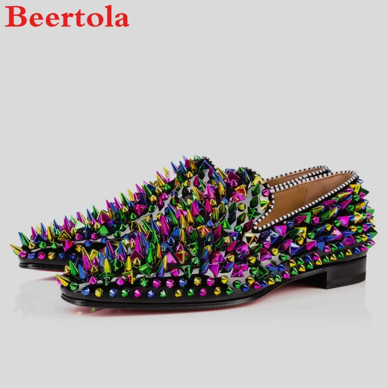 Новинка Повседневная мужская обувь из лакированной кожи Цвет Черный Роскошные