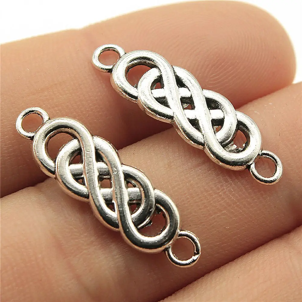 

Charms For Jewelry Making Bulk 10pcs Infinity Connectors bracelet charms for jewelry making 28x8mm