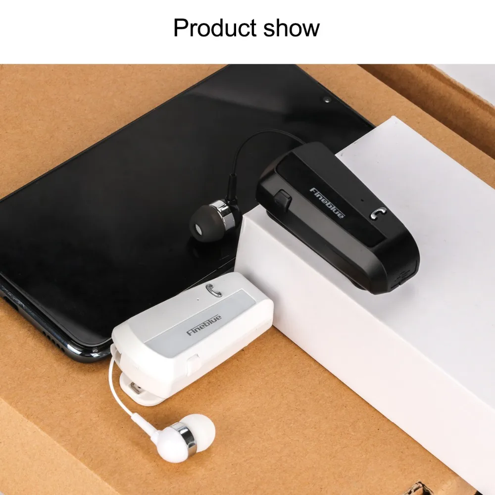 Fineblue F990 10 шт. Беспроводная бизнес Bluetooth гарнитура спортивный драйвер наушники телескопические клип на стерео вкладыши вибрации класса люкс
