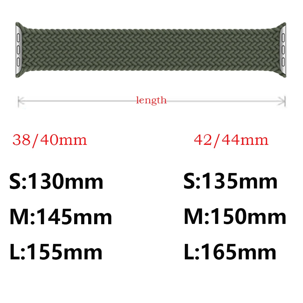 

Braided Solo Loop Strap For Apple Watch Band 44mm 40mm 38mm 42mm Official 1:1 Nylon Fabric Watchbands for iWatch 6 SE 5 4 3 2 1