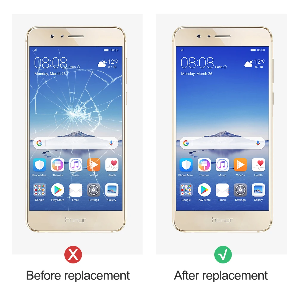 5," дисплей для huawei Honor 8 lcd сенсорный экран с рамкой Замена для huawei Honor 8 дисплей Frd-L09 lcd
