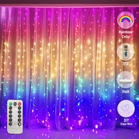 christmas led string light curtain led garland usb remote lights for new year xmas tree party home bedroom window decoration