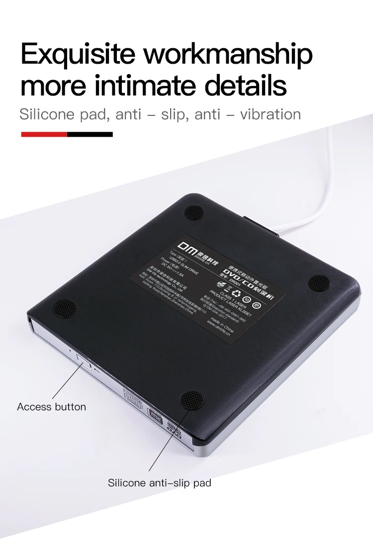 DM оптический usb-дисковод Внешний USB 3,0 CD/DVD-rom Комбинированный DVD RW rom горелка для Dell lenovo ноутбук для Mac OS USB DVD привод