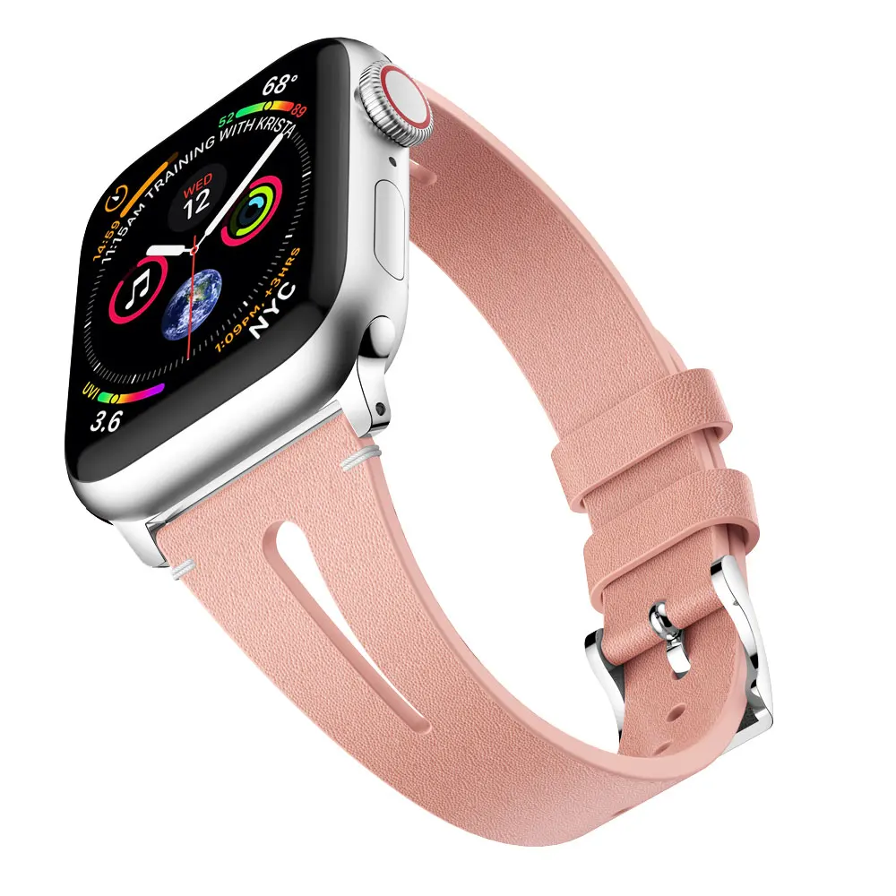 Ремешок из натуральной кожи для Apple Watch браслет iwatch series 4 3 2 1 42/38 мм 40/44 мм|Ремешки