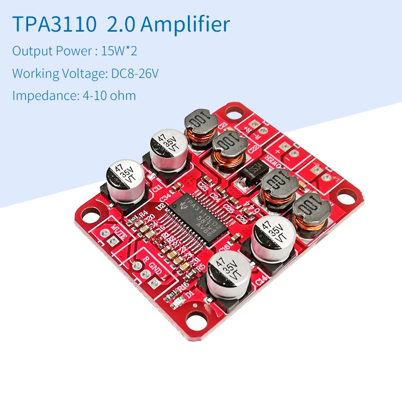 UNISIAN TPA3110 2 0 канальная Плата усилителя звука 2X15W TPA3110D2 класса D стерео мини