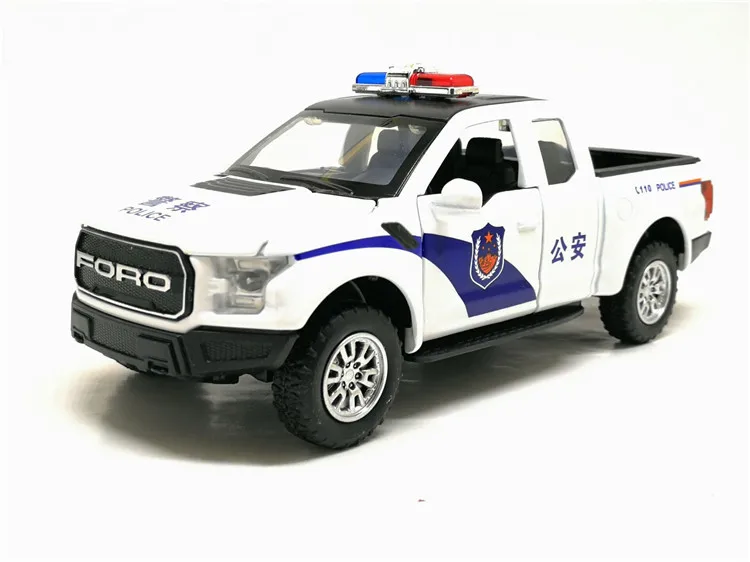 White 2 Мини-Игрушечный Грузовик 1:32 модель игрушечного автомобиля для Ford F150 Raptor звуковой светильник автомобиль детские игрушки - Цвет: White 2