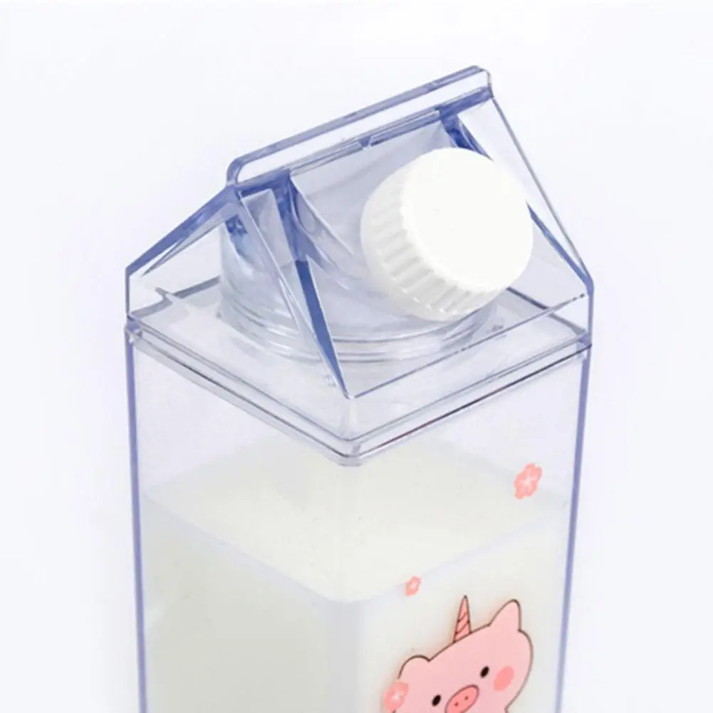 Уникальные Симпатичные Мини бутылки для воды коробка молока прозрачная