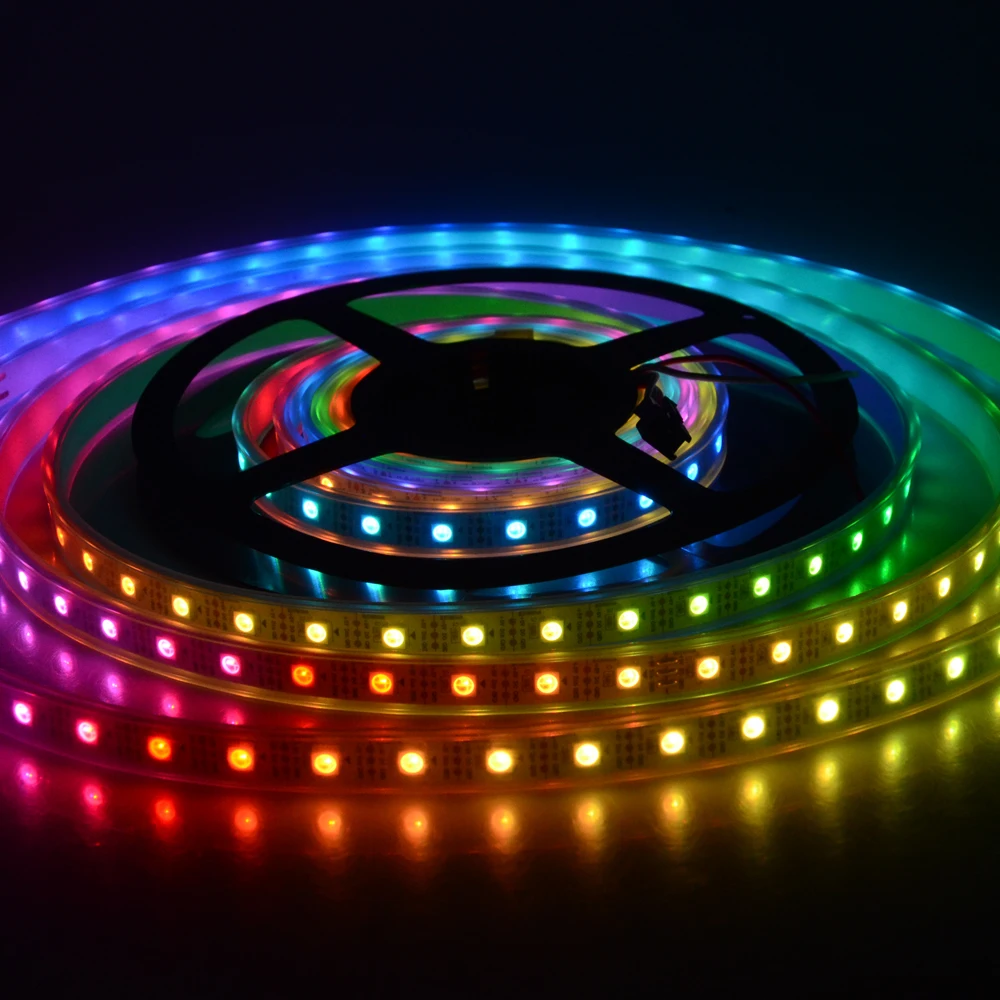 Новейшая Волшебная разноцветная Светодиодная лента RGB 5050 SMD WS2812