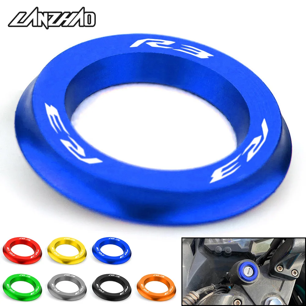 Кольцо зажигания мотоцикла R3 CNC алюминиевые аксессуары для Yamaha YZF 2013 2014 2015 2016 2017 2018