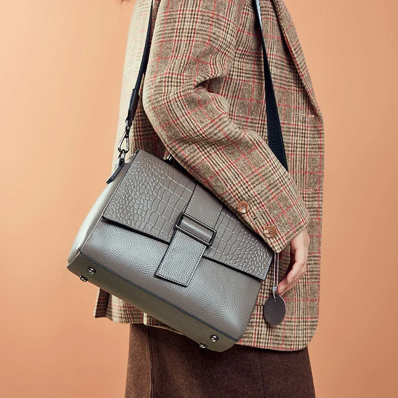 

Vintage Handbags Designer Women Bags Genuine Leather Crocodile Pattern Fashion Crossbody Shoulder Bag For Lady Small Hand Bag