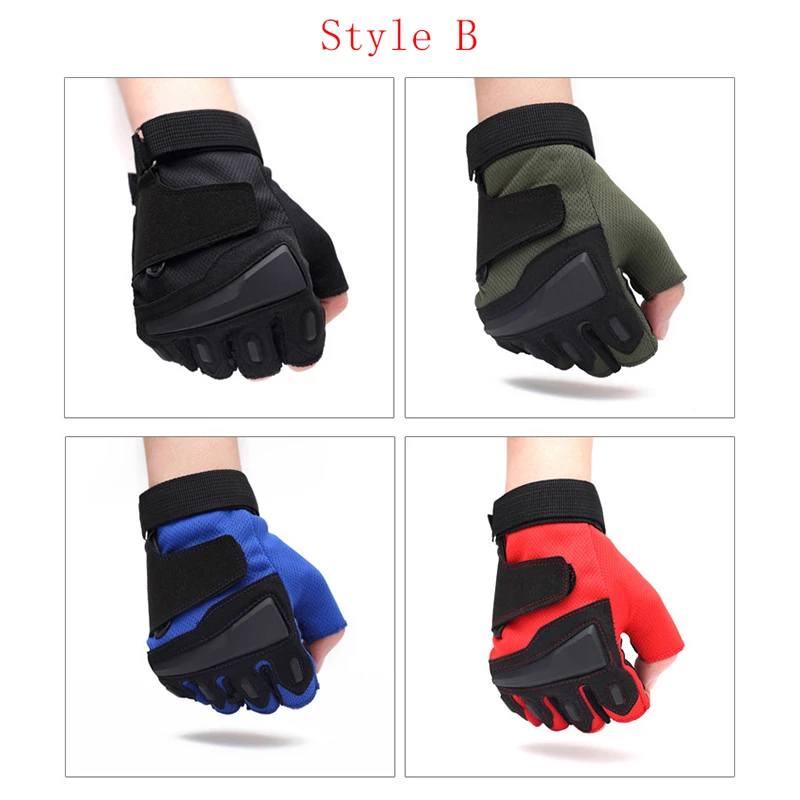 

High Quality Black Hawk Military Tactical Gloves Men Fighting Combat Half Finger Anti-slip Gloves Outside Fitness M L XL AGL009