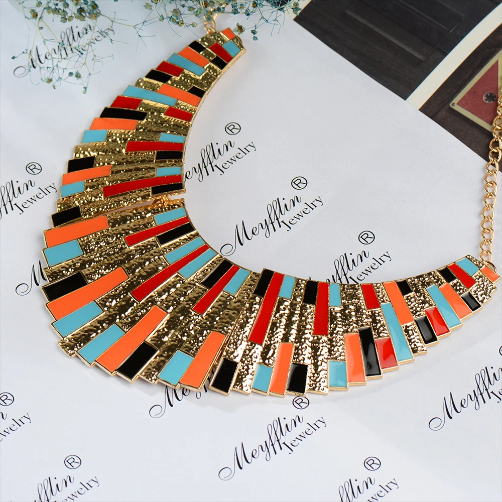 Макси ожерелье винтажное массивное ожерелье s& Подвески для женщин Bijoux модное эмалированное колье ювелирные изделия