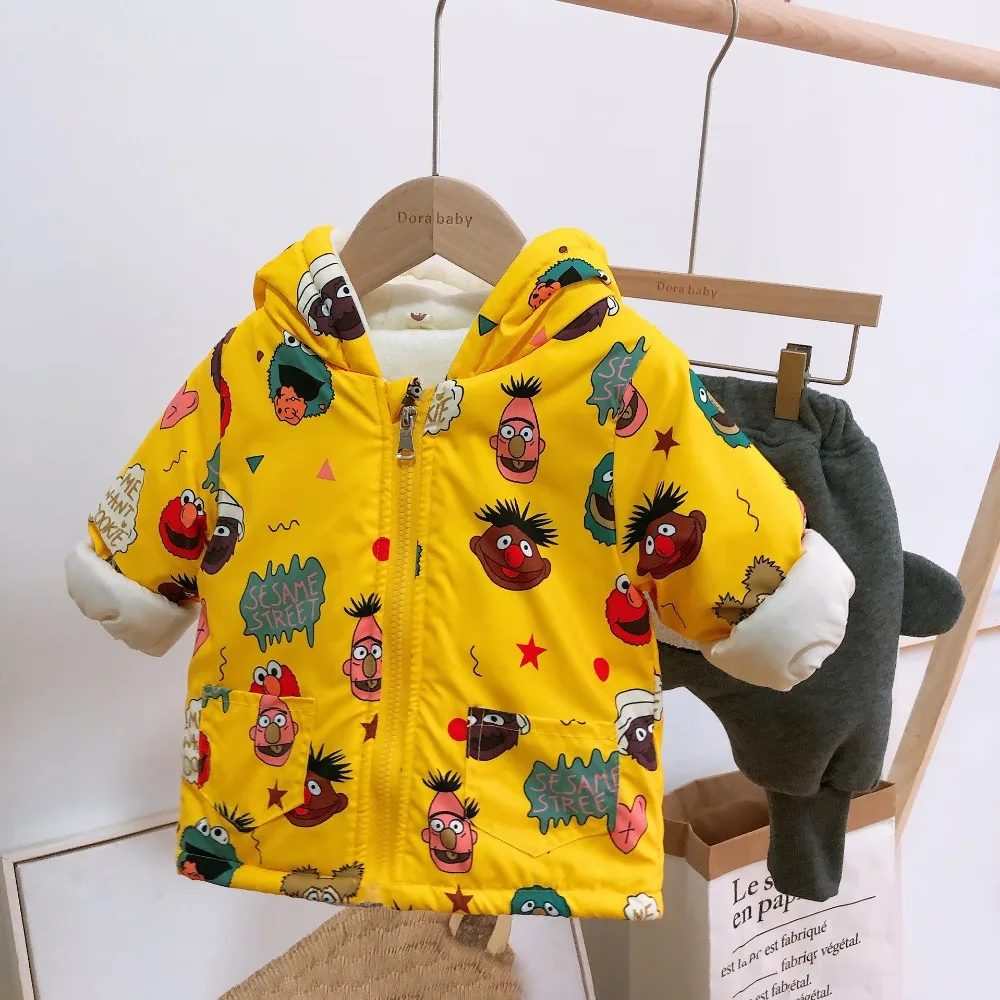Одежда для детей 1-4 лет; куртка; Новинка года; сезон осень-зима; модная теплая верхняя одежда с капюшоном для маленьких девочек; куртка; пальто; Рождество