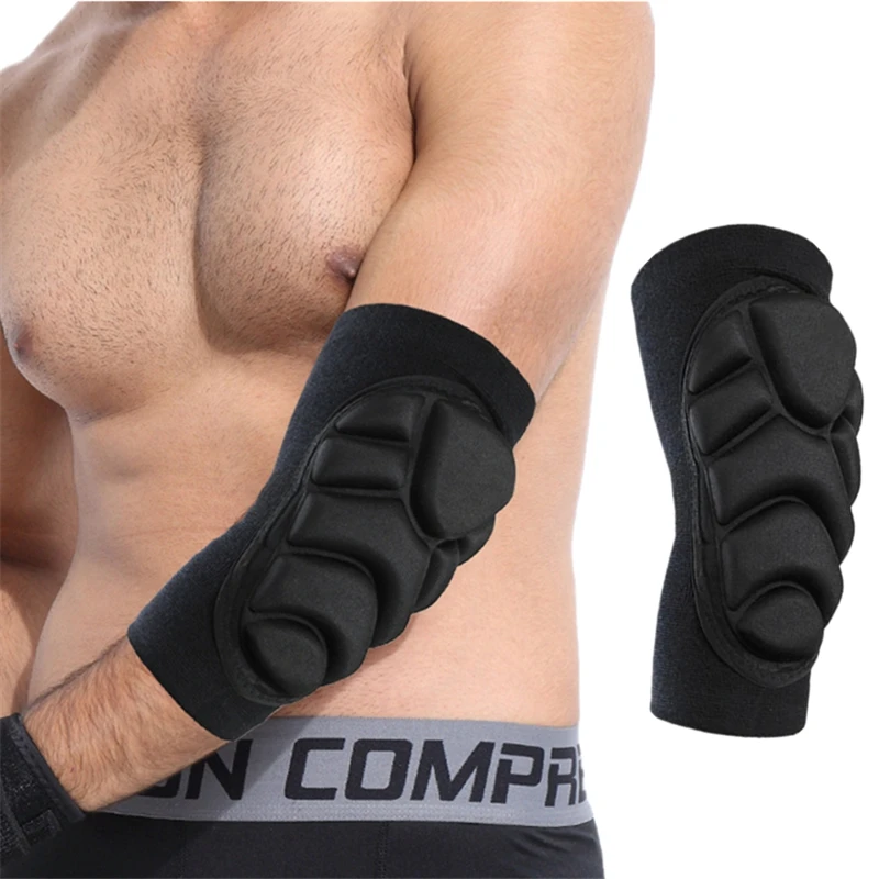 

1 шт. налокотники для баскетбола компрессионный поддерживающий рукав для защиты суставов волейбола спортзала Защитная Эластичная бандажна...