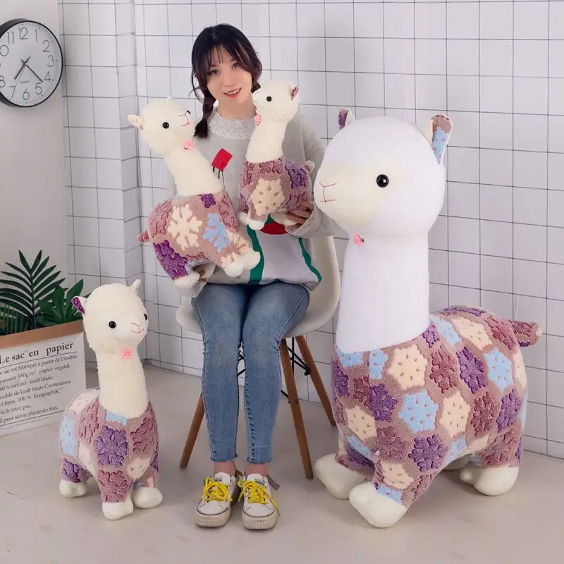 

40-60CM Large Soft Alpaca Stuffed Animal Toy Children's Home Pillow Birthday Gift Creative Plush Alpaca Doll Christmas Present