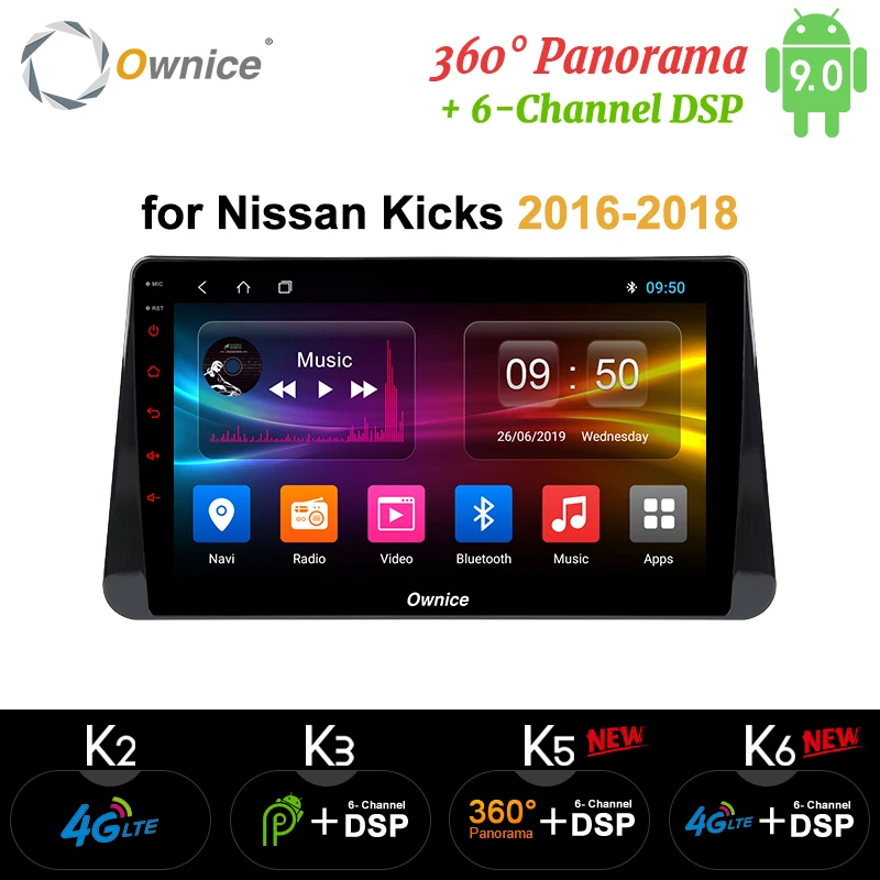 Автомобильный DVD плеер Ownice k3 k5 k6 Android 9 для NISSAN Kicks 2016 2017 2018 мультимедиа авто стерео