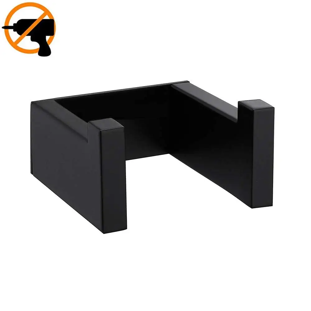 robe hook Самоклеющиеся аксессуары для ванной комнаты, черное полотенце, крючок для полотенец, держатель для туалетной бумаги - Цвет: robe hook