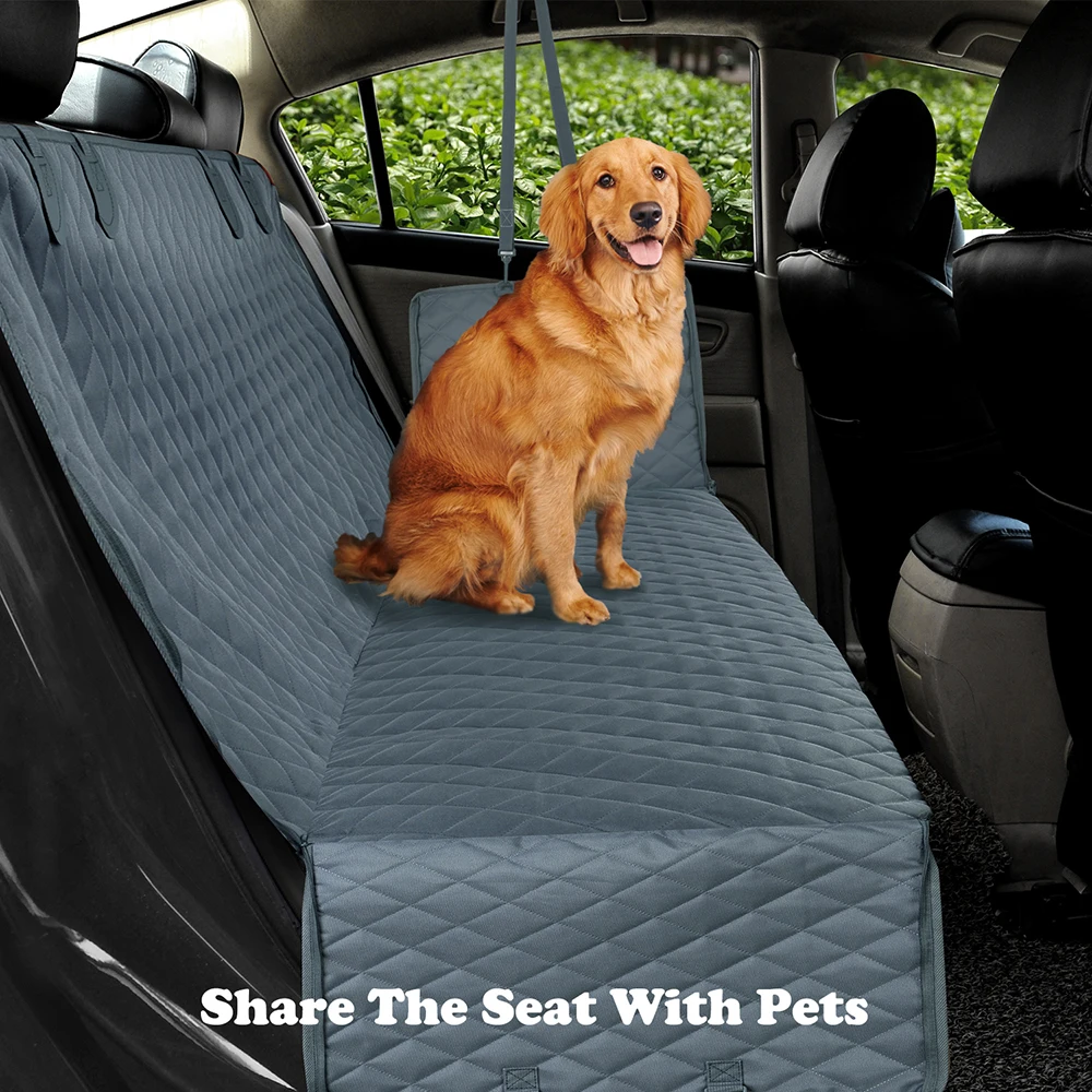 値段 犬のカーシートカバー表示メッシュ防水ペットキャリア車のリアバックシートマットハンモッククッションプロテクタージッパーとポケット