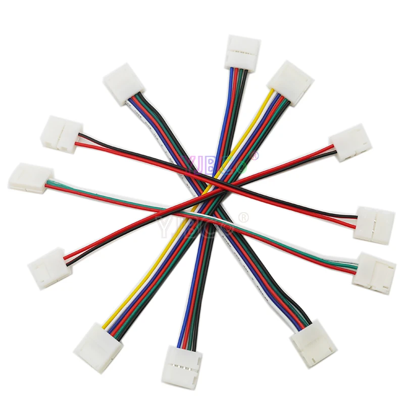 5pcs 2pin 3pin 4pin 5pin 6pin Welding free connector clip Connector Cable For RGB RGBW RGBWW LED strip light led lamp tape