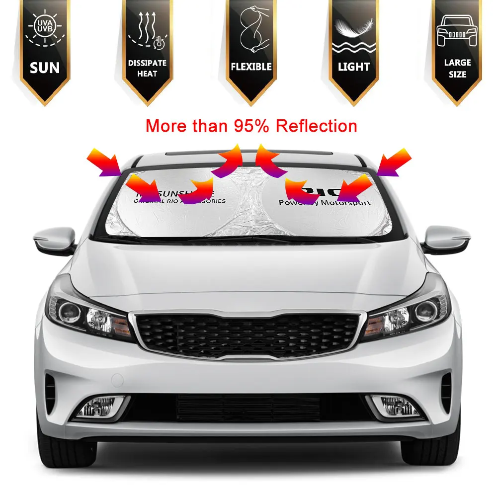 

Car Windshield Sun Shade Cover For Kia RIO DC Sedan Wagon JB Facelift K2 Auto Accessories Blocks UV Rays Sun Visor Protector