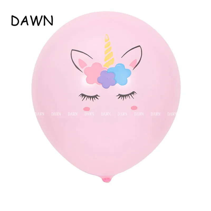 12pcs/lot 12 Inch Unicorn Balloon Rose Gold Confetti Baby Birthday Wedding Party Decoration Latex Supplies hot selling - купить по