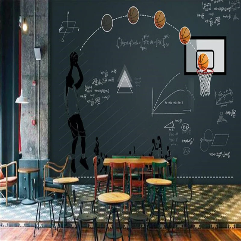 Функциональная 3d-доска для баскетбола фотобумага спортзала школы промышленного