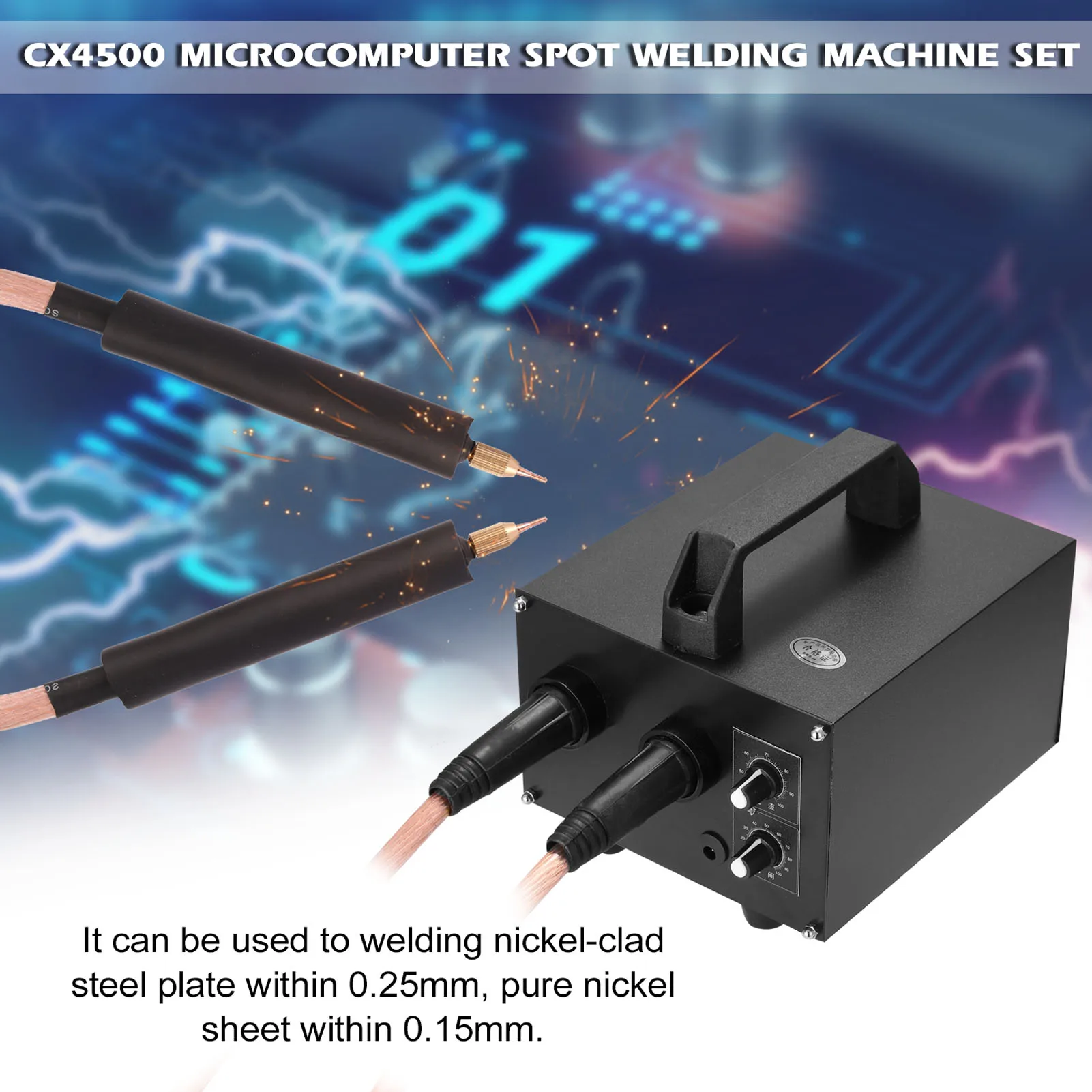 

Набор аппаратов для точечной сварки CX4500, 20 мс-1 с, регулируемый по времени ток 640-1600 а для никелированной стальной пластины 0,25 мм