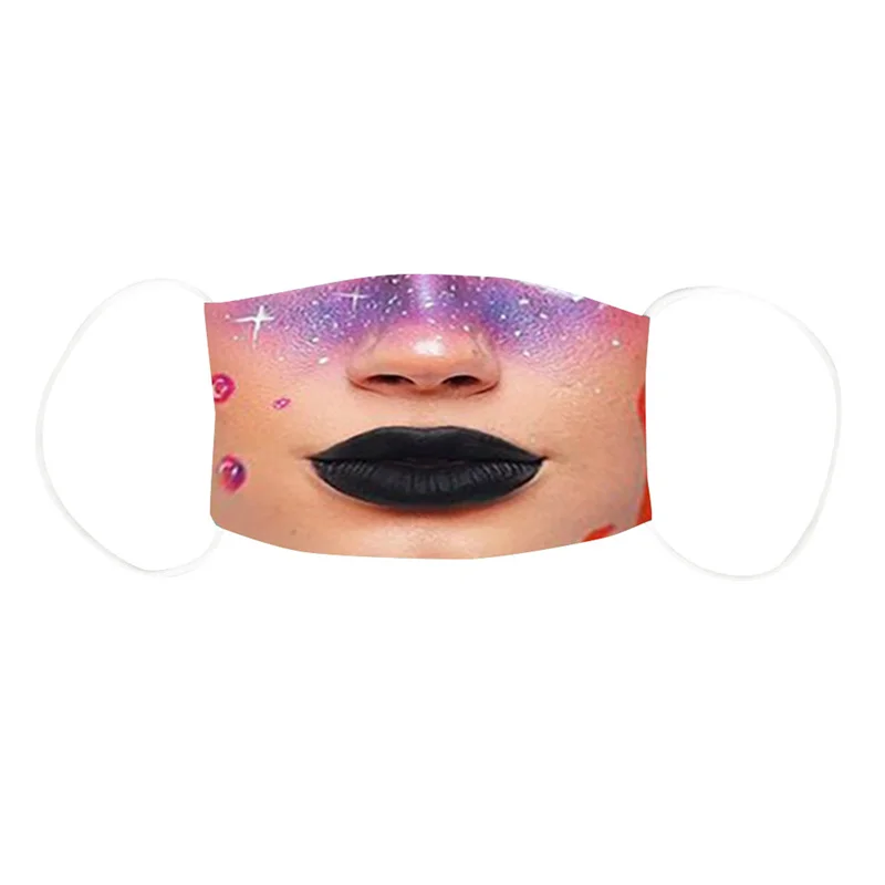 

Red Lip 3D Digital Printing Women's Masks Dustproof And Washable Women's Masks Sunscreen Anti-haze Printed Masks Face Cover
