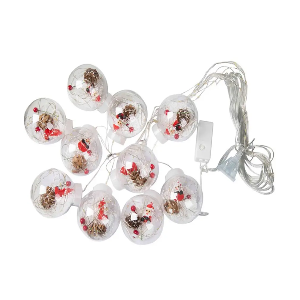 

Globe Christmas String Lights Xmas Ball Curtain Light For Yard Home Party Porch LED Light Christmas Tree Decoration