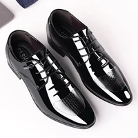 men formal leather shoes men casual leather shoes pu breathable solid color non slip waterproof low top men leather shoes