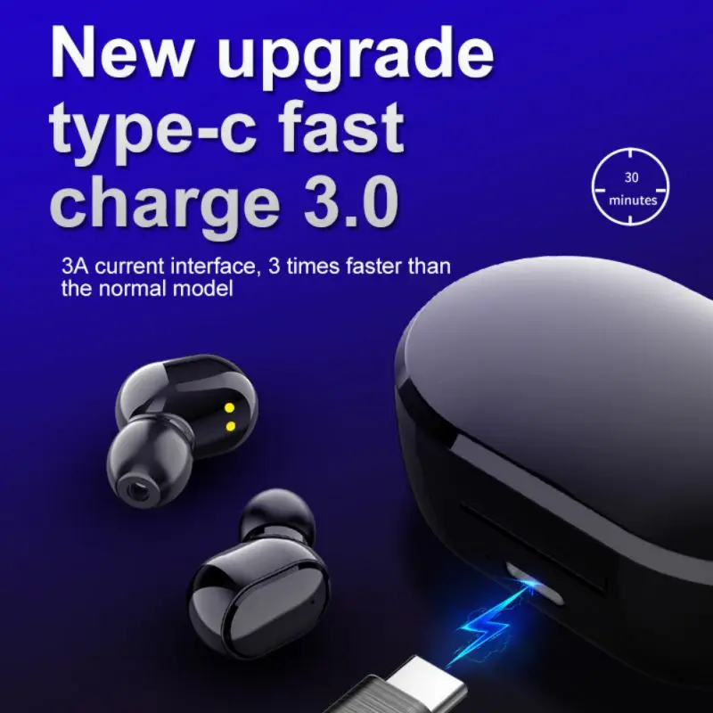 In-ear Earphone For Bluetooth Double Earbuds Mini Portable Type-C 3.0 Quick Charging Wireless TWS Headset Accessories | Электроника
