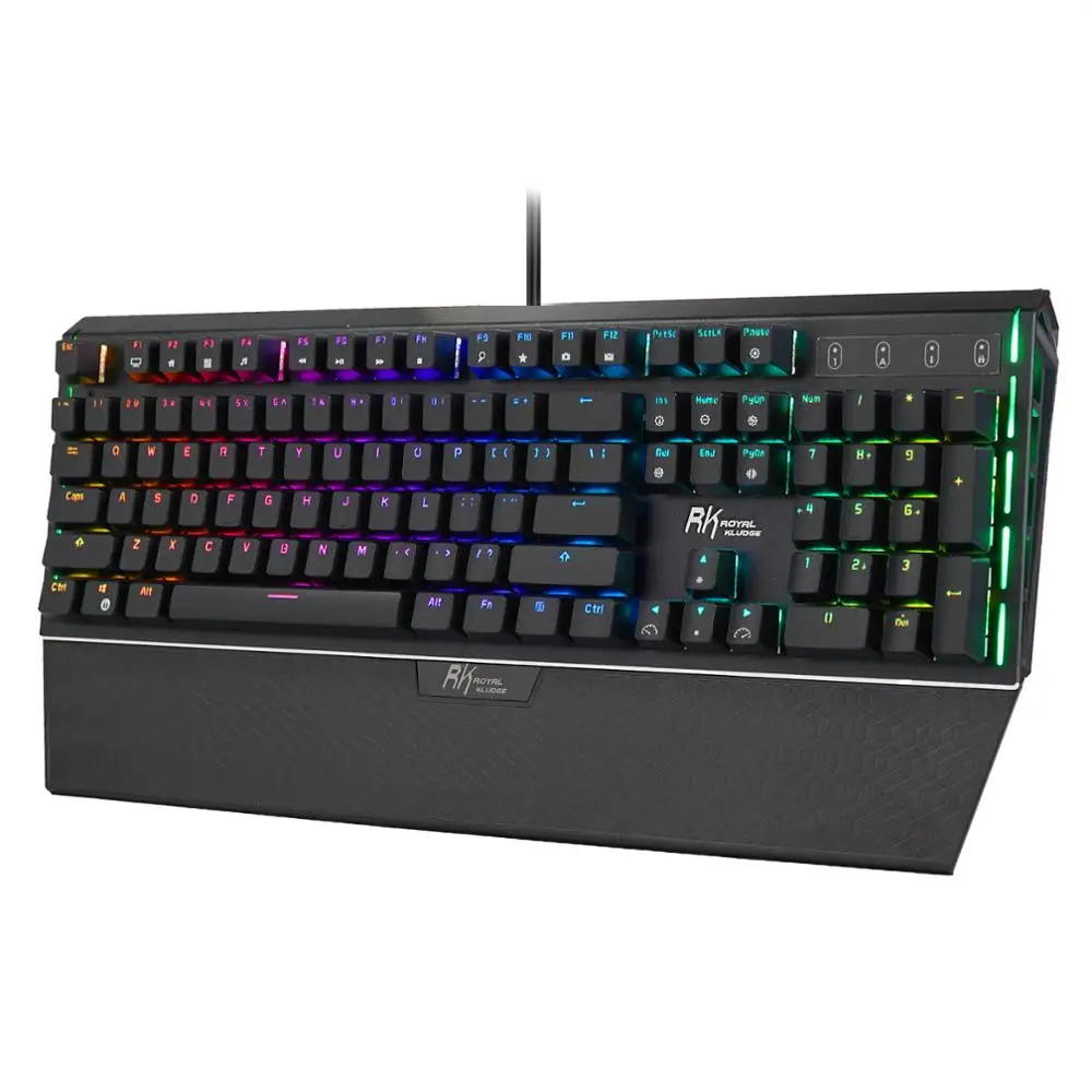 Teclas com Fio Mecânico do Jogo de Rk950 Teclado Teclados Anti-ghosting Escritório Interruptor Marrom Tkl Real Kludge Rgb 104