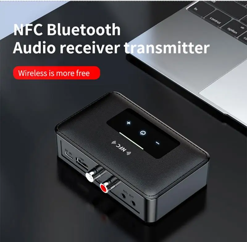 

NFC 5,0 приемник передатчик 3,5 мм AUX разъем RCA аудио беспроводной адаптер Поддержка громкой связи звонки для ТВ автомобильный комплект динамик