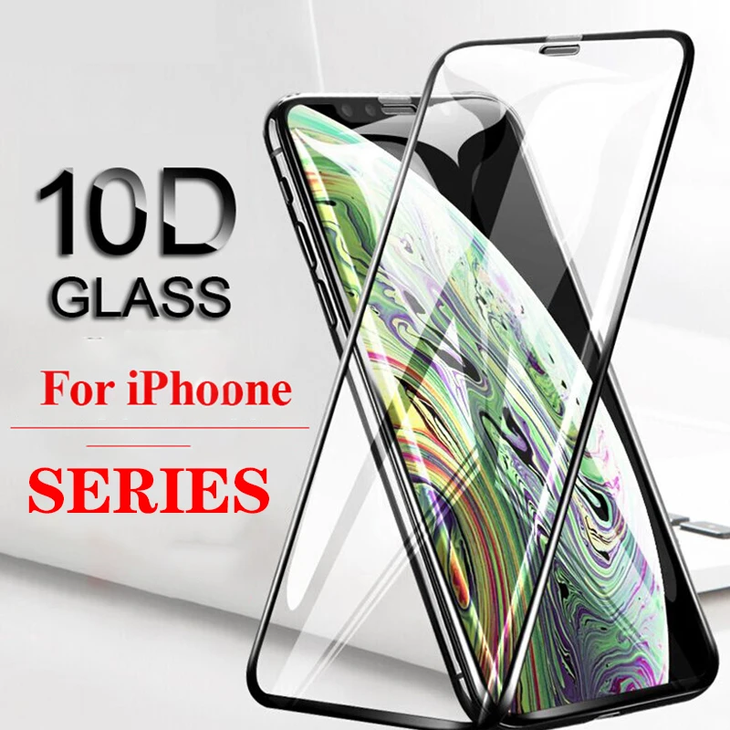 Полное покрытие защитное стекло на iPhone 12 11 Pro max X XS XR aphone SE 7 8 плюс полное aifion ip