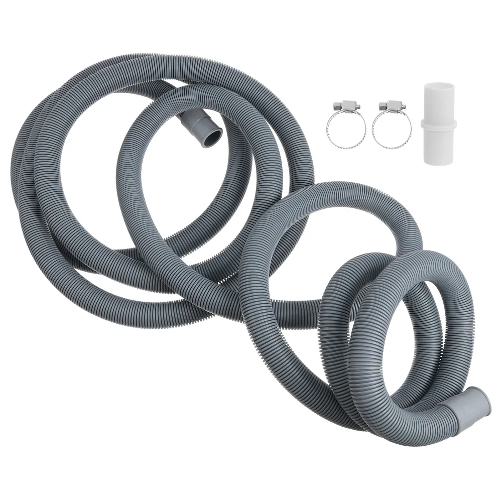 

4 Meter Washing Machine Extension Drain Hose Water Pipe Hose Connector Clamp Kit
