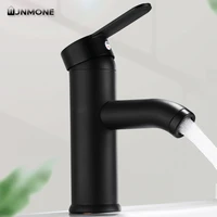 wjnmone deck mounted single hole fauce black faucet brass faucet bathroom basin faucets lavatory sink tap hot cold mixer tap