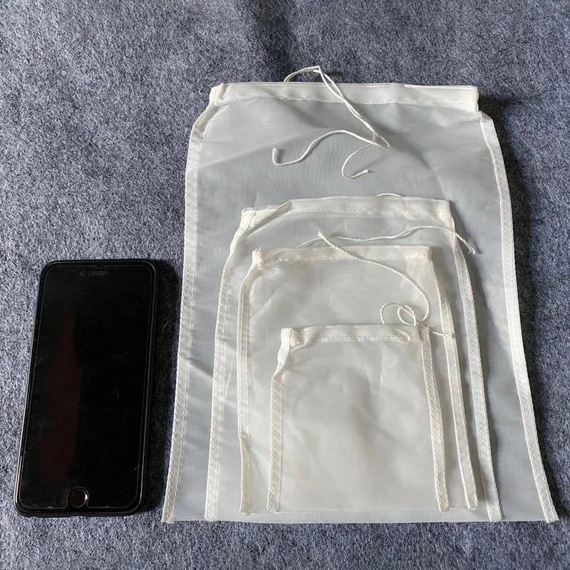 

Soy Milk Wine Filter Bag Nut Milk Bag Tea Coffee Oil Yogurt Filter Net Mesh Kitchen Food Reusable Nylon Filter Bags Strainer
