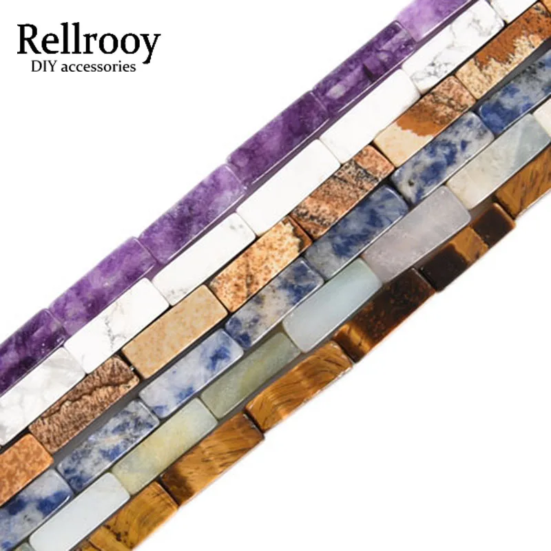 Кубоид камень 4*13 мм натуральный тигровый глаз под змеиную кожу Яшмы трубы