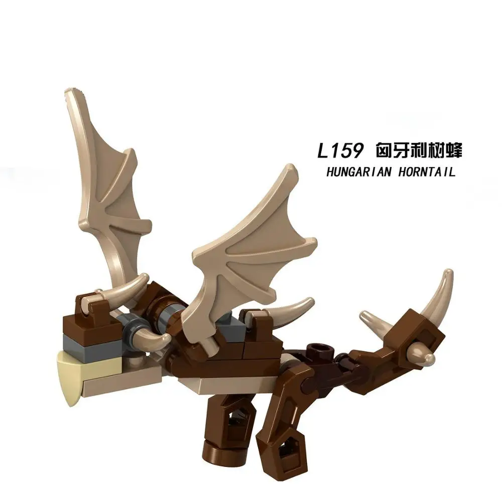 Matched Black spider Flying bird Tree bee Basilisk Thunderbird Animal assembly Wooden block Children's gift Collection | Игрушки и