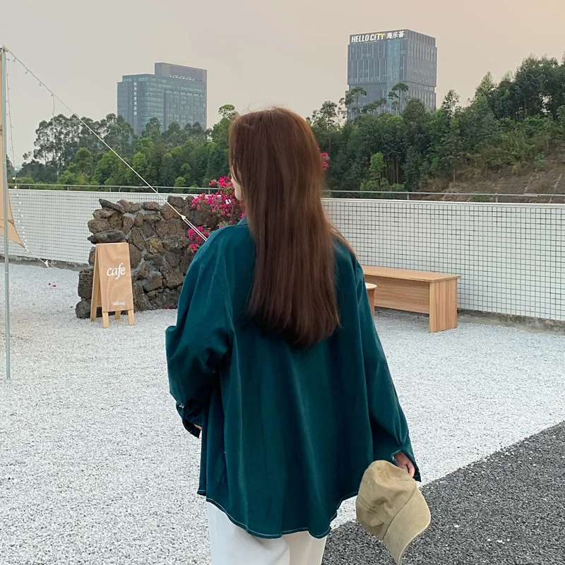 

Corduroy Shirt Women's Design Sense Style