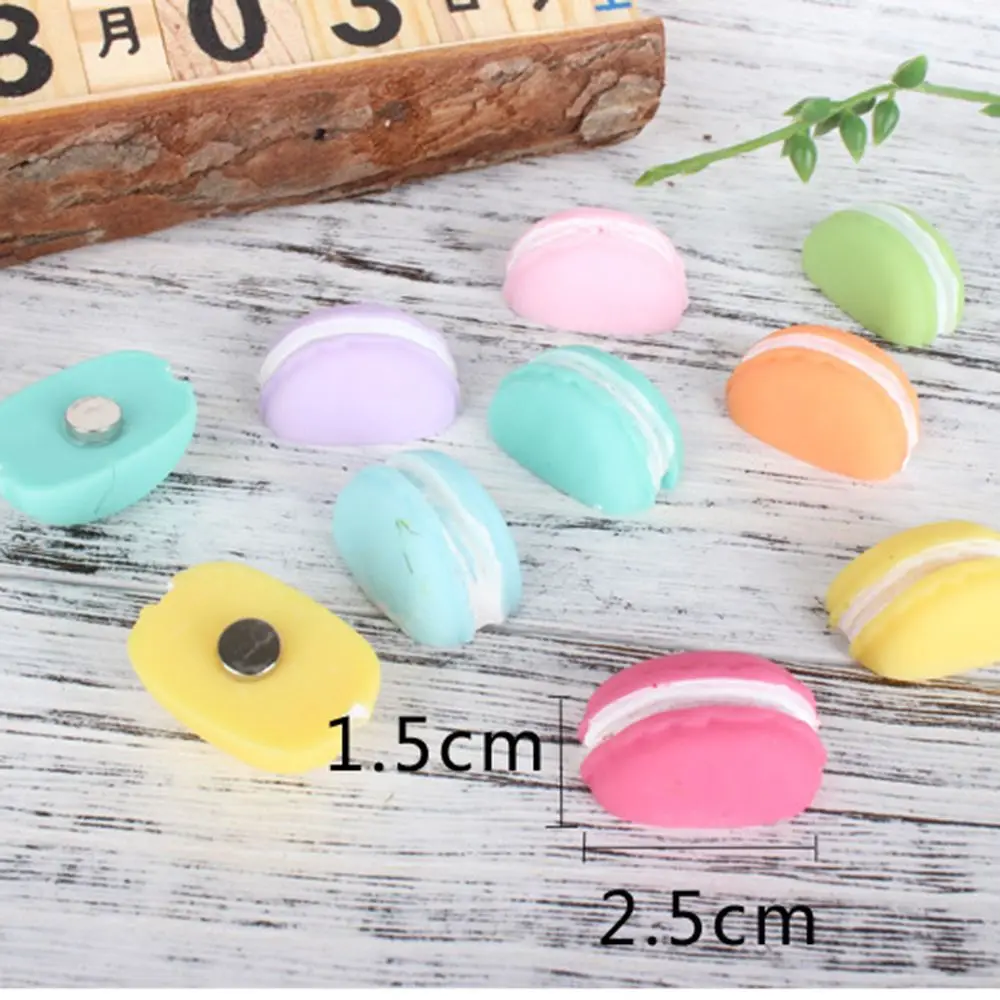 Новый Macaron окрашенный полимерный холодильник круглые Макаруны кнопки магниты
