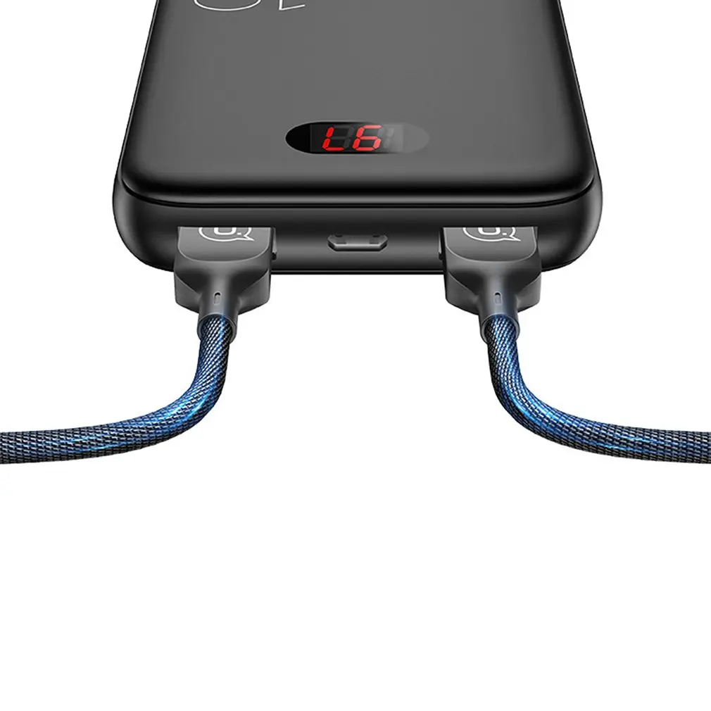 10000 мАч портативный размер беспроводной палец банк питания двойной USB мини зарядное устройство с ЖК-панелью Дисплей для мобильного телефона
