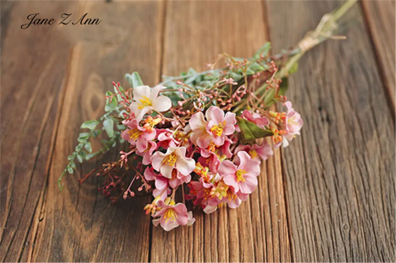Ramos de flores salvajes, helecho de carne m&uacute;ltiple, hojas verdes, simulaci&oacute;n de pl&aacute;stico, planta verde, foto de beb&eacute;, accesorios de fotograf&iacute;a para reci&eacute;n nacido-5