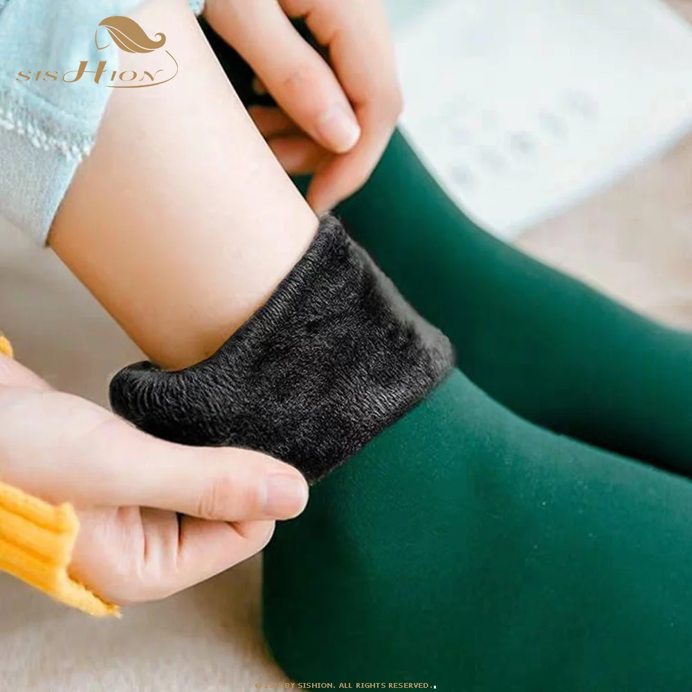 Женские зимние утепленные нейлоновые носки SISHION повседневные женские модные